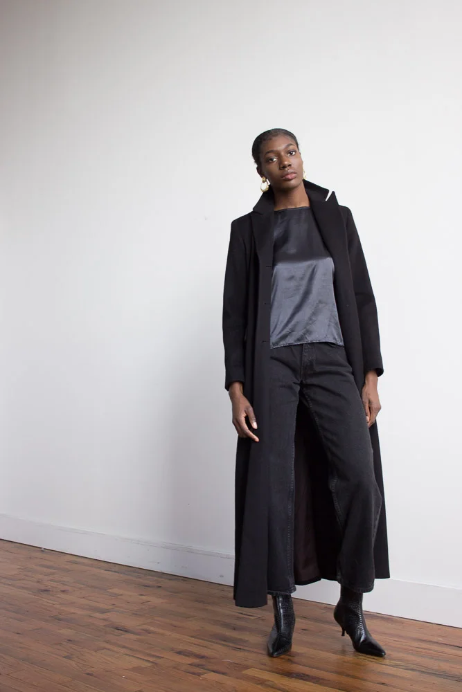 1980s Perry Ellis Merino Wool Duster Coat — Wayward Collection